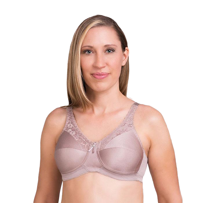 TruLife #210 Barbara Lace Accent Softcup Mastectomy Bra | Sandstone
