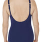 Elba Half Bodice High-Neckline Swimsuit - navy/multi |  71602