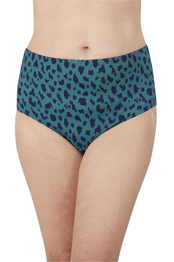 Manila High-Waist Bikini Bottom - dark blue/teal - Amoena Swimwear