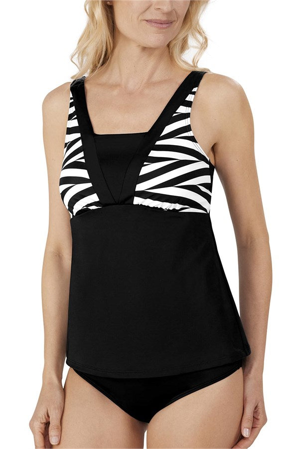 Faro Tankini Top - Black/White | 71623