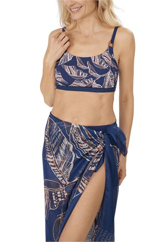 Lanzarote High-Waist Panty Bikini Bottom - indigo blue/amber | 71629