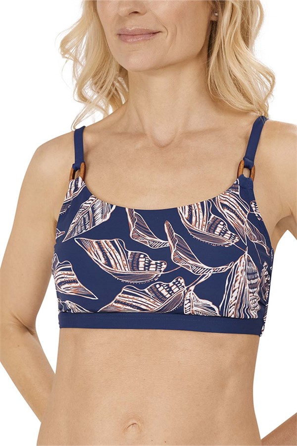 Lanzarote Wire-Free Bikini Top - indigo blue/amber | 71628