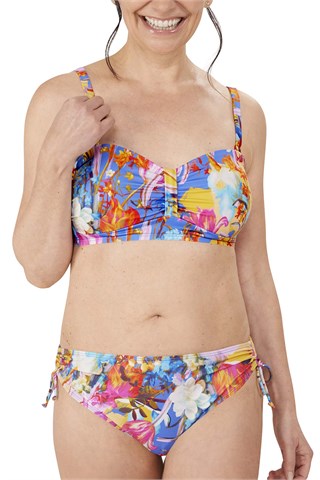 Kuala Lumpur Padded Wire-Free Bandeau Bikini Top - multi |  71640