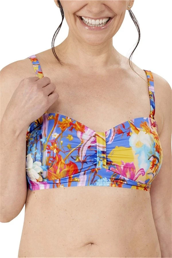 Kuala Lumpur Padded Wire-Free Bandeau Bikini Top - multi |  71640