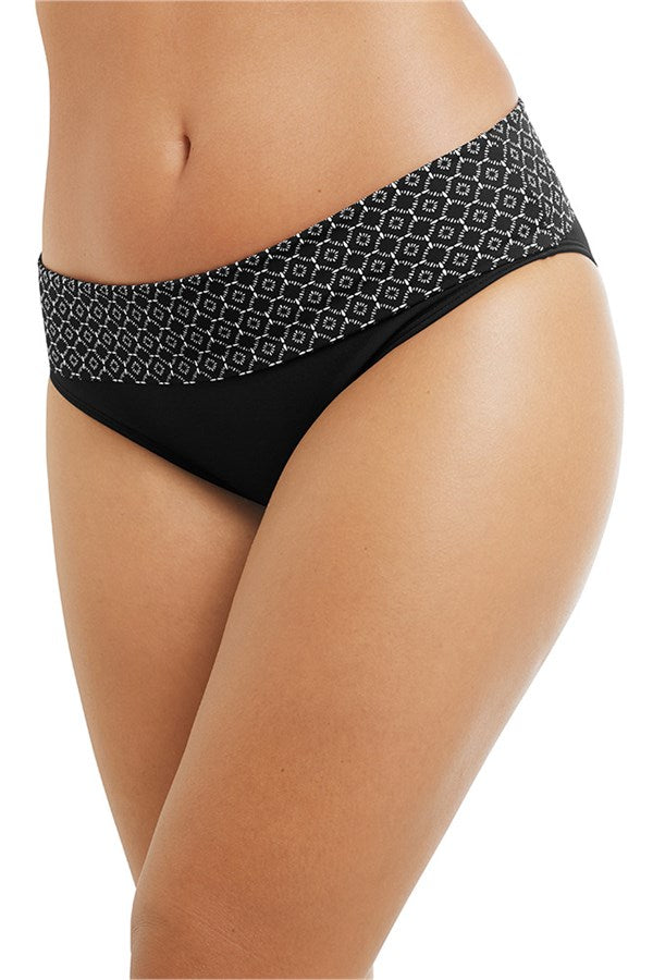 Amoena Ayon High Waist Brief | Black / White | #71118
