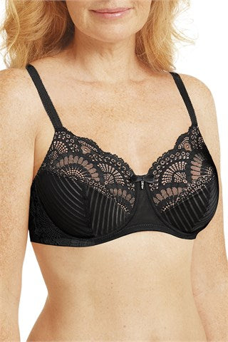 Amoena Karolina Padded Wire-Free Bra | Black/ Sand| #44764