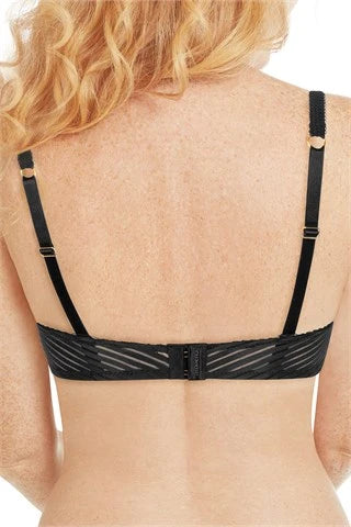 Wired Pocketed Black Bra