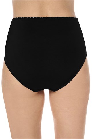 Manila High-Waist Bikini Bottom - Black - Amoena Swimwear