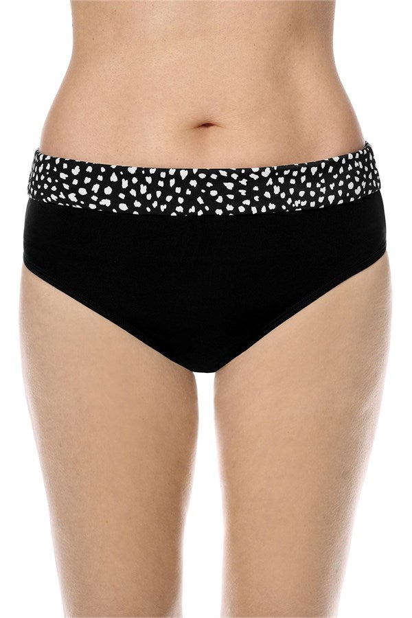 Manila High-Waist Bikini Bottom - Black - Amoena Swimwear