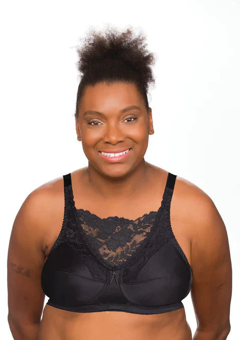 TruLife #4019 Jessica Cami-style Lace-accent Mastectomy I Black