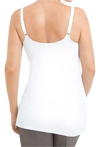 Amoena Valletta Tall Camisole Top - White #71512