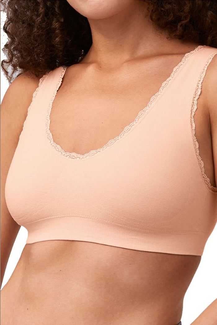Amoena Women's Rita Wire-Free Non-Padded Pocketed Mastectomy Bra Nude 34A