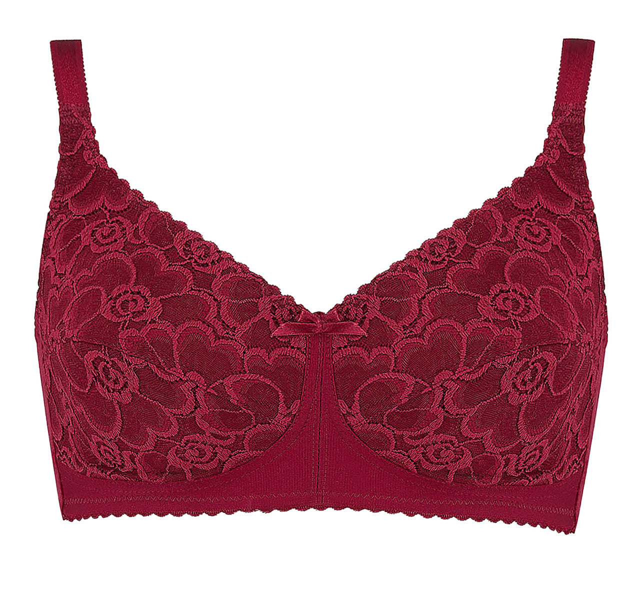 Nearly Me Elizabeth Post Mastectomy Lumpectomy Pocket Burgundy Red Bra | #6395