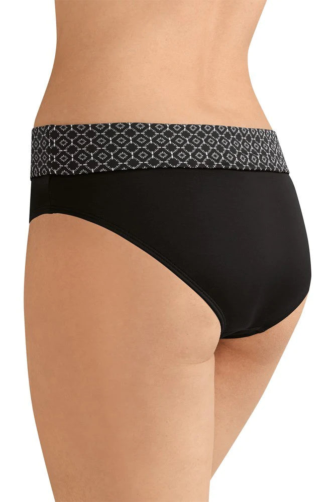 Amoena Ayon High Waist Brief | Black / White | #71118