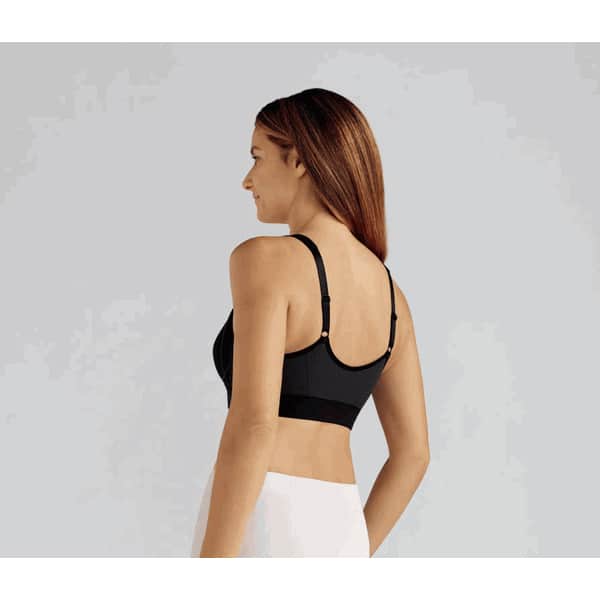 Amoena Ester Front Closure Post Surgical Black Bra | #42577