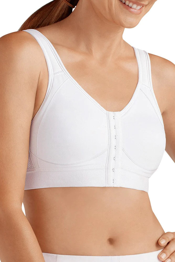 Amoena Ester Front Closure Post Surgical White Bra | #42576