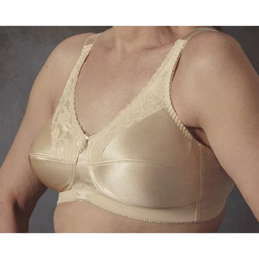 Nearly Me #600 Lace Bandeau Mastectomy Beige Bra