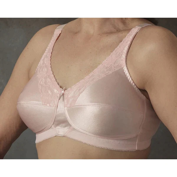 Nearly Me #600 Lace Bandeau Mastectomy Pink Bra – Nearlyou