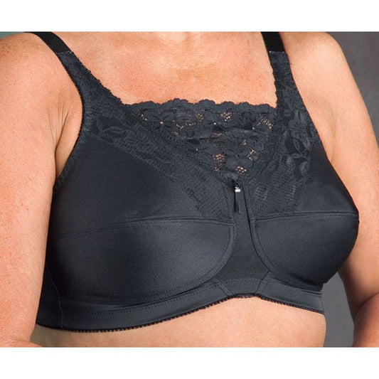 Nearly Me #660 Lace Cami Mastectomy Black Bra