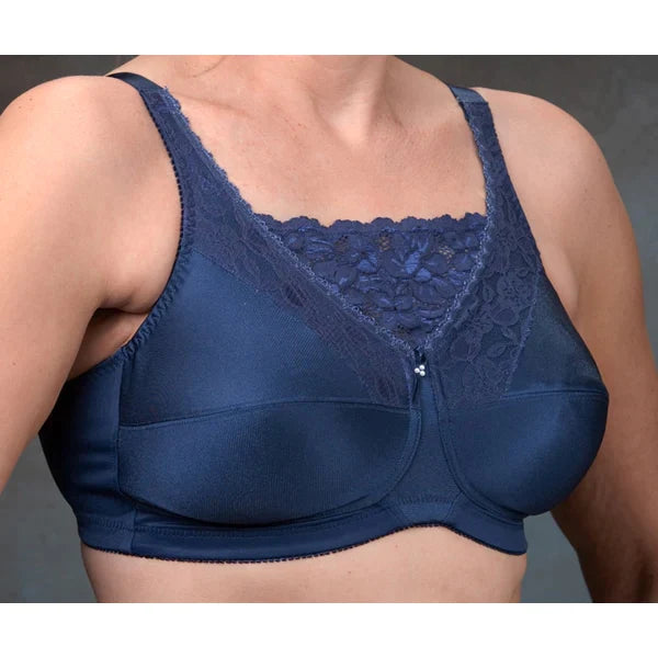 Nearly Me #660 Lace Cami Mastectomy Navy Blue Bra