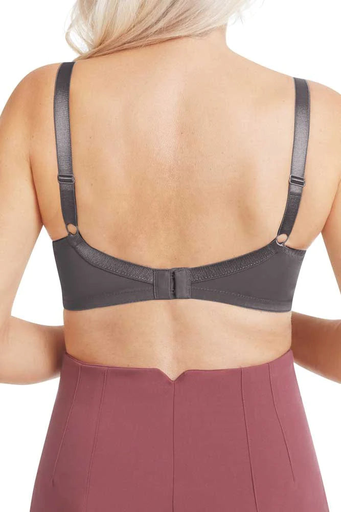 Amoena Nancy Wire-Free Front Closure Bra | Dark Grey | #44740