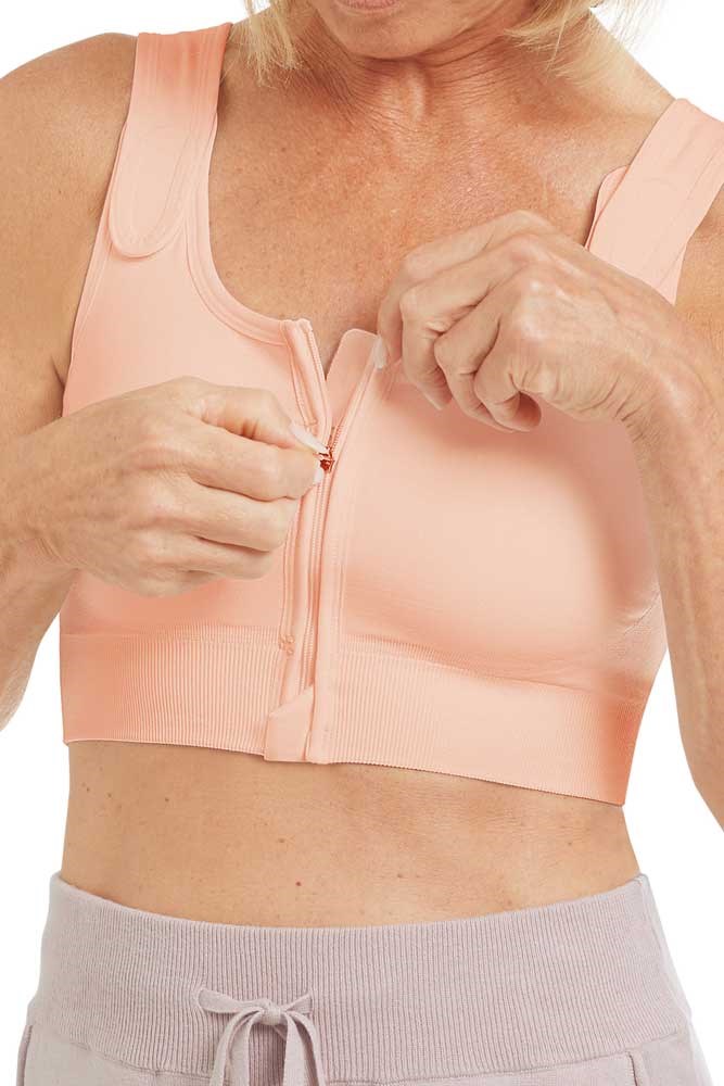 Amoena Pamela Seamless Post-Surgical Compression Bra | Rose Nude | #45009