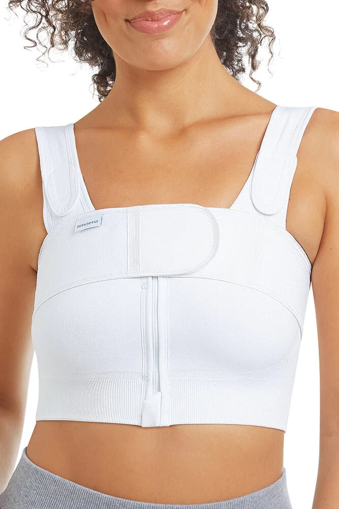 Amoena Pamela Seamless Post-Surgical Compression Bra | White | #45010