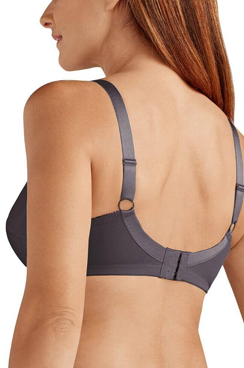 Amoena Nancy Wire-Free Mastectomy Bra | Dark Grey #44024