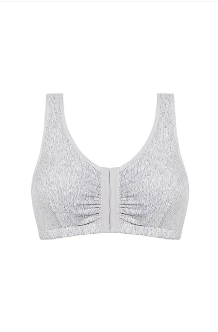 Amoena Fleur Wire-Free Bra | Grey Melange | #44695