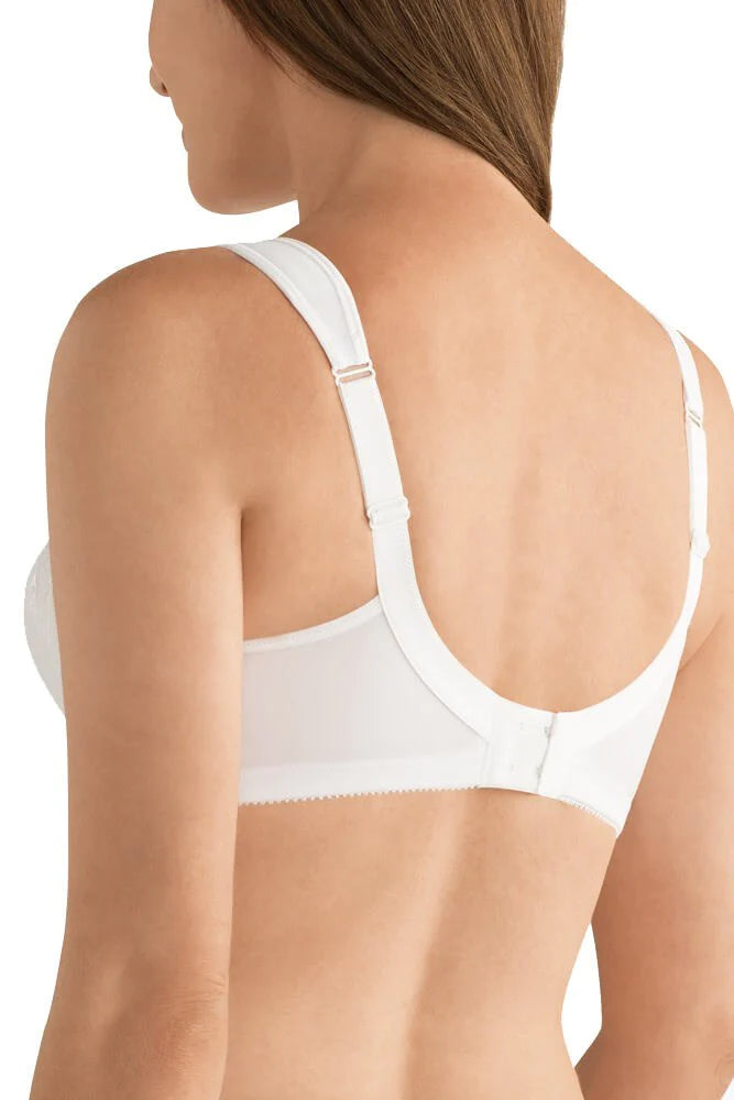 Amoena Isadora Mastectomy Support Bra for Fuller Figures I White I #2947