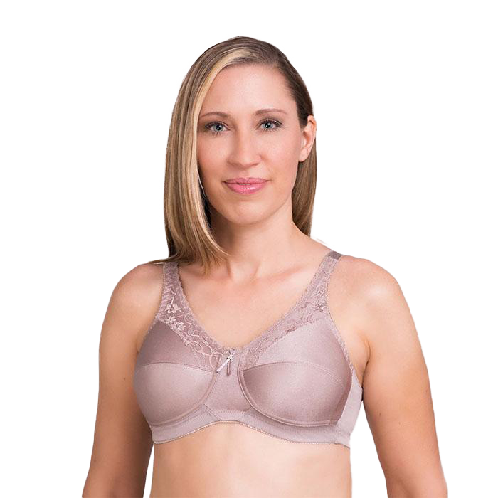 TruLife #210 Barbara Lace Accent Softcup Mastectomy Beige Bra | Sandstone