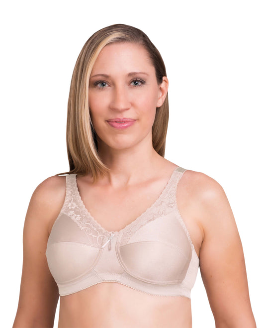 TruLife #210 Barbara Lace Accent Softcup Mastectomy Beige Bra | Nude