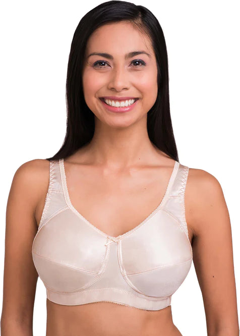 Women Full Coverage Mastectomy Bras Seamless Plus Size Post Surgery  Bralette Special Pocketed Silicone Breast Bra (Color : Gray, Size 