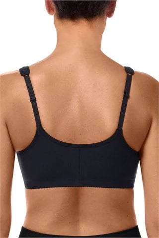Amoena Fleur Wire-Free Black Bra
