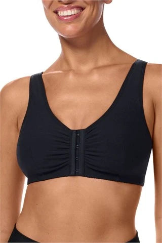 Amoena Fleur Wire-Free Black Bra