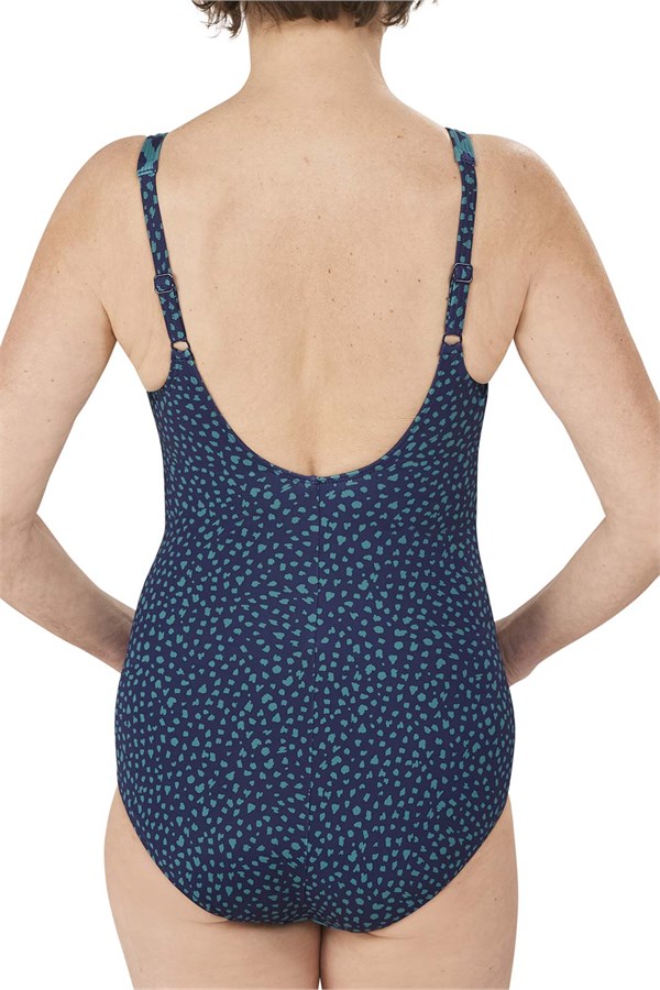 Manila Full Bodice Swimsuit - dark blue/teal | Amoena Swimwear