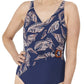 Lanzarote Half Bodice Swimsuit - indigo blue/amber |  71626