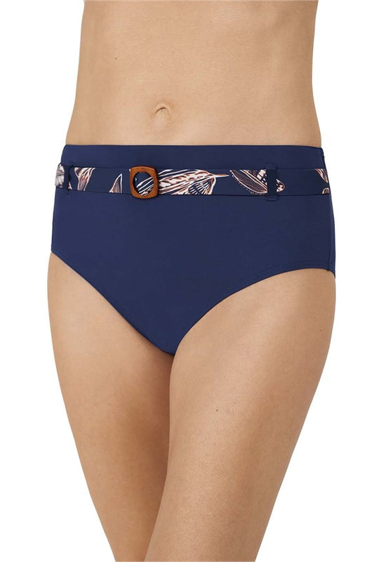 Lanzarote High-Waist Panty Bikini Bottom - indigo blue/amber | 71629