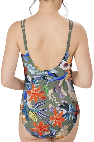 Krabi One-Piece Swimsuit - Olive/Multi | 71631