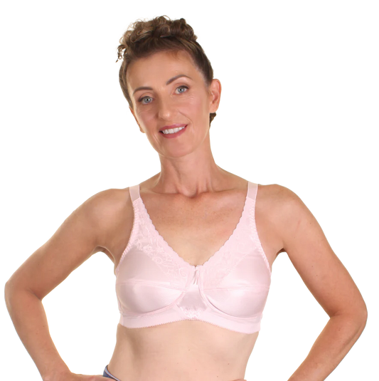 TruLife #210 Barbara Lace Accent Softcup Mastectomy Bra | Powder Pink