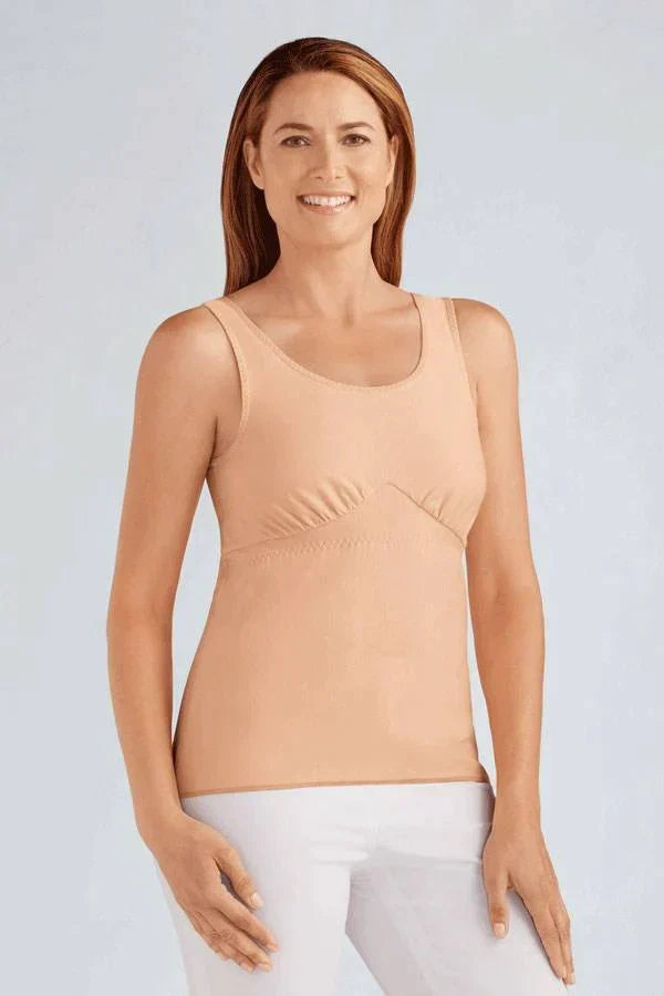Amoena #2105 Camisole Post Surgical Garment with Drain Management | Sand