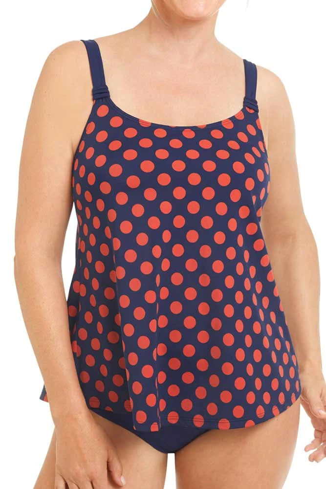 Amoena Alabama Tankini Top | Navy / Rust | #71513