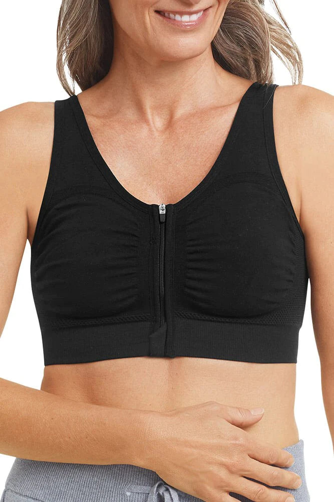 Amoena Emilia Seamless Post-Surgical Comfort Bra | Black | #45014