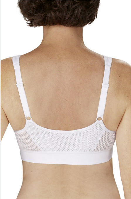 Carefix Mary Post-Op Bra with Front Closure #3343, White/Opulent