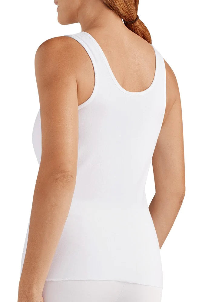 Amoena #2105 Camisole Post Surgical Garment with Drain Management | White