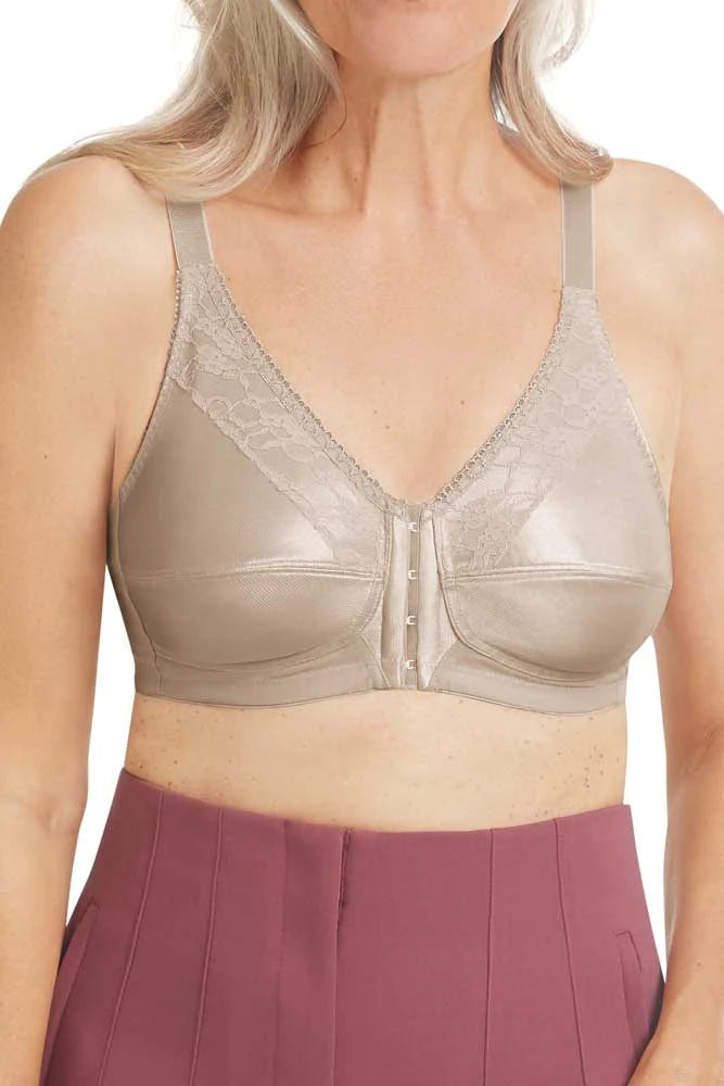 Amoena Nancy Wire-Free Front Closure Bra | Light Sand | #44739