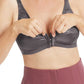 Amoena Nancy Wire-Free Front Closure Bra | Dark Grey | #44740